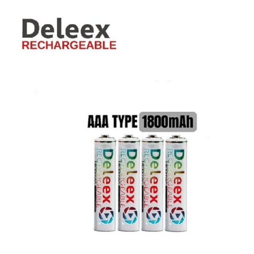 ΕΠΑΝΑΦΟΡΤΙΖΟΜΕΝΕΣ ΜΠΑΤΑΡΙΕΣ ΑΑΑ 1800MAH 1.2V - DELEEX