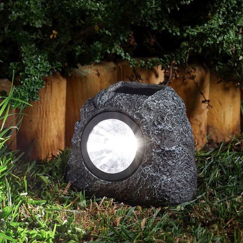 Rock Solar Light Lamp Ηλιακό φως βράχος για τον κήπο - Image 3