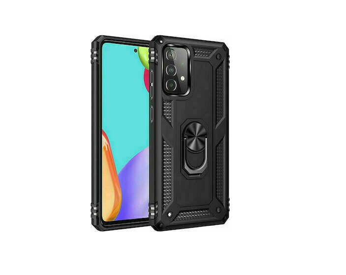 Θήκη Armor με Ring Stand TPU Case Για Samsung Galaxy A52 Black ! ΟΕΜ