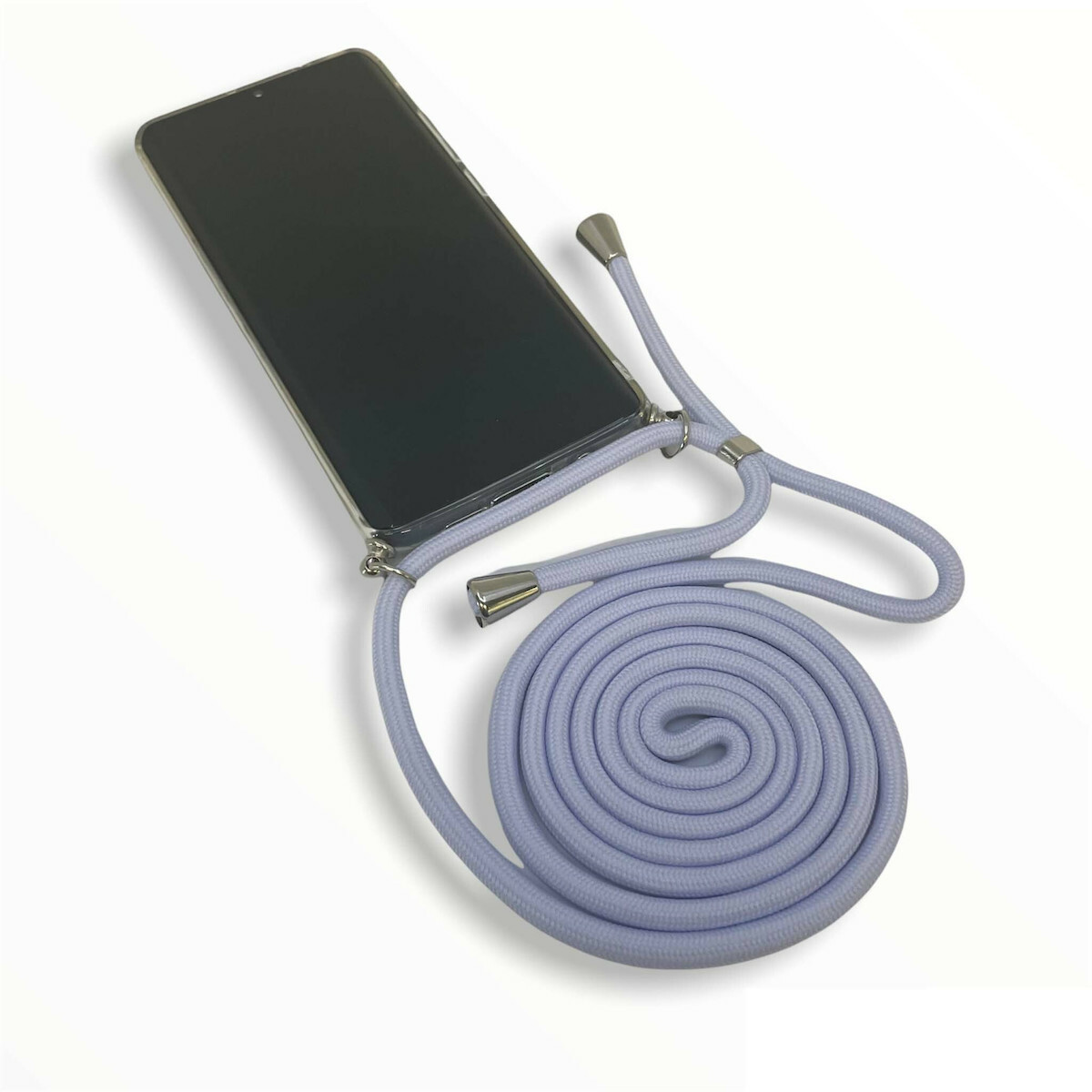 Θήκη OEM Διάφανη Σιλικόνης με Κορδόνι Baby Blue Crossbody Samsung Galaxy A22 4G