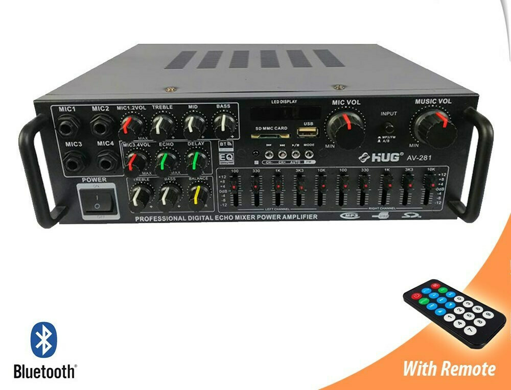 Ενισχυτής ήχου 2X150W karaoke FM/BluetoothMP3/Usb/Bluetooth Andowl Q-GF999