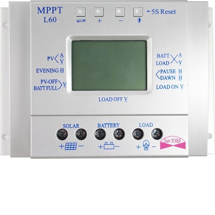 Ρυθμιστής Φόρτισης PWM-MPPT LCD T60 60Ah 12V/24V L60a - Image 2