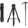 Jmary KP-2264 Professional Aluminium Tripod Monopod for All DSLR Cameras (Black)