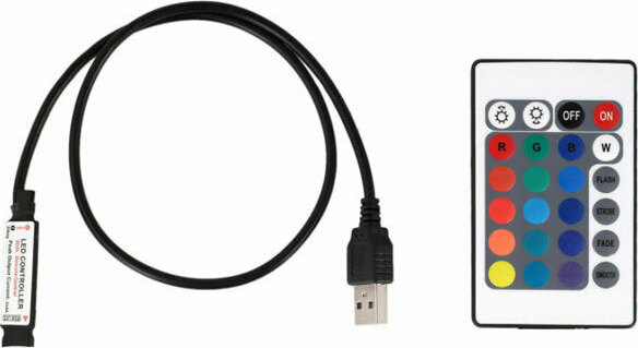 Αδιάβροχη Ταινία LED Τροφοδοσίας USB (5V) RGB Μήκους 3m Σετ με Τηλεχειριστήριο και Τροφοδοτικό AT76092 - Image 3