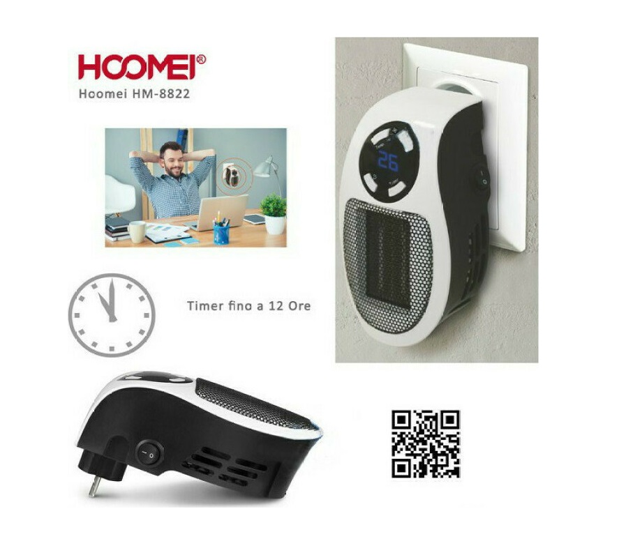 Hoomei ΗΜ-8822 Κεραμικό Αερόθερμο Τοίχου 500W