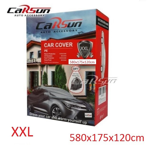 Carsun LA-1894 Κουκούλα Αυτοκινήτου με Τσάντα Μεταφοράς 580x175x120cm Αδιάβροχη XXLarge που Στερεώνεται με Λάστιχο