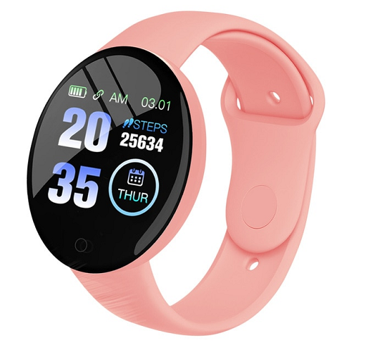 Αδιάβροχο IP67 Smartwatch Ρολόι D18 44mm Activity Tracker Smart Watch - Ροζ
