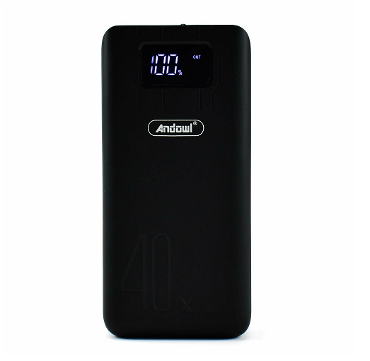 Andowl Q-CD701 Power Bank 40000mAh με 2 Θύρες USB-A και 2 Θύρες USB-C Μαύρο