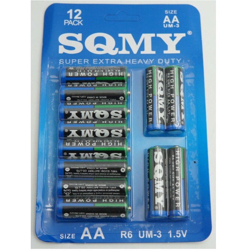 SQMY Μπαταρία Zinc AA 1.5V 12τμχ