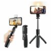 L03 Selfie Stick με Bluetooth Μαύρο