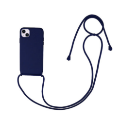 My Colors Θήκη Σιλικόνης με Κορδόνι CarryHang για iPhone 14 Pro Max skouro mple