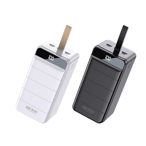 WK WP-271 Power Bank 80000mAh 22.5W με 3 Θύρες USB-A και Θύρα USB-C Power Delivery / Quick Charge 3.0 Minre White - Image 2