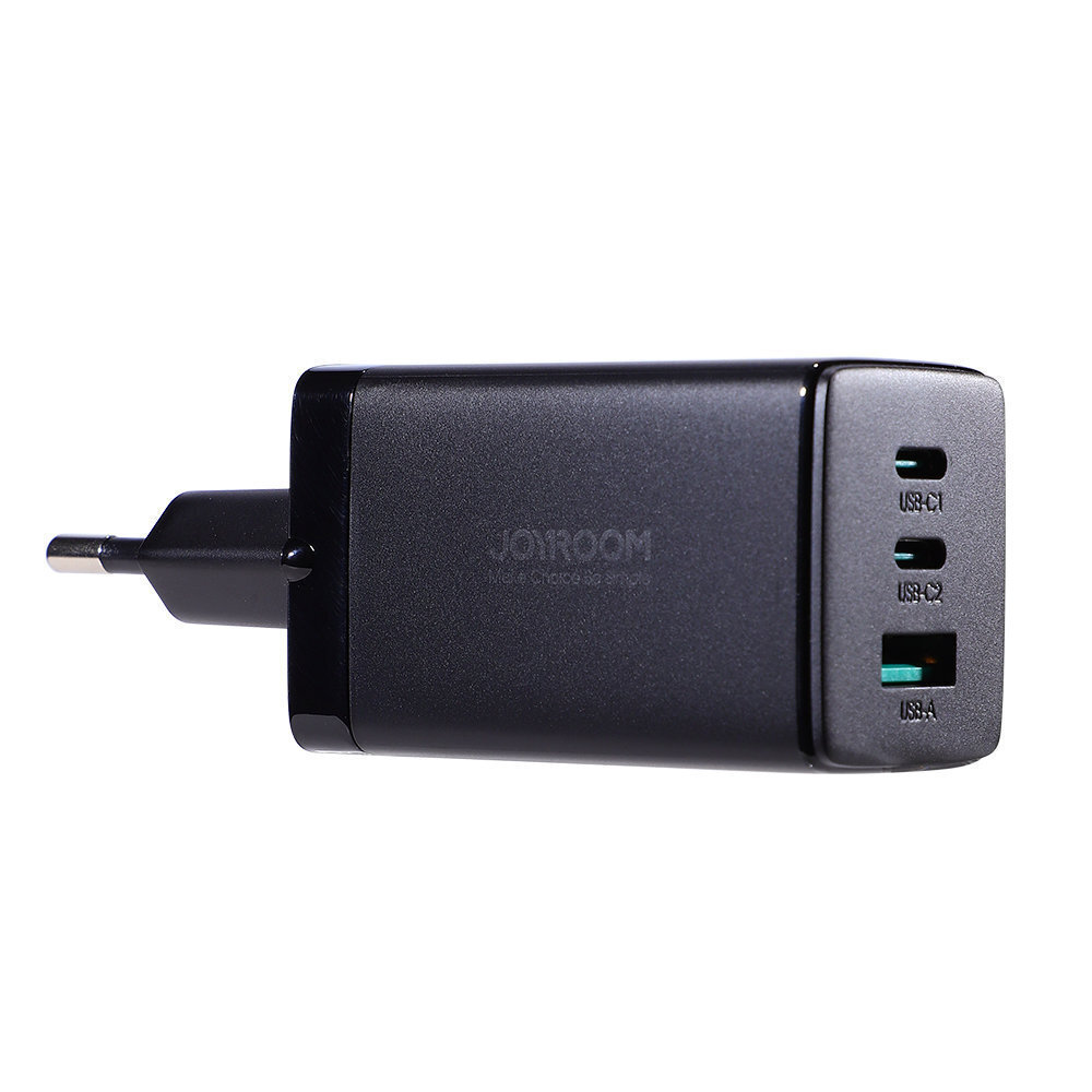 Joyroom (TCG01) Φορτιστής με Θύρα USB-A και 2 Θύρες USB-C και Καλώδιο USB-C 65W Power Delivery Μαύρο