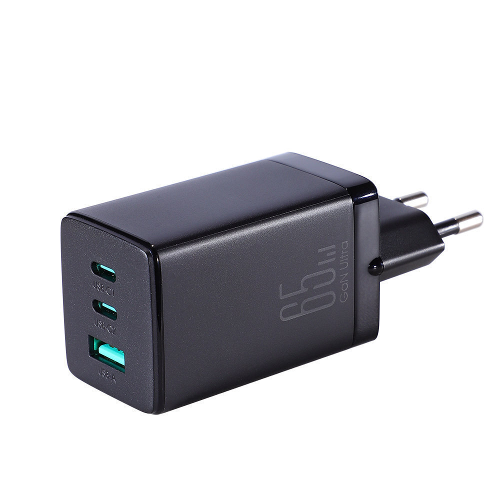 Joyroom (TCG01) Φορτιστής με Θύρα USB-A και 2 Θύρες USB-C και Καλώδιο USB-C 65W Power Delivery Μαύρο