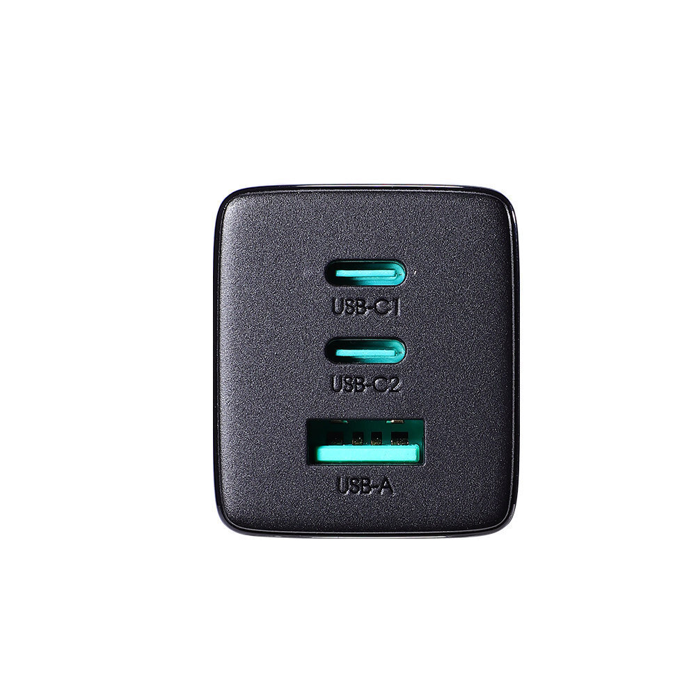 Joyroom (TCG01) Φορτιστής με Θύρα USB-A και 2 Θύρες USB-C και Καλώδιο USB-C 65W Power Delivery Μαύρο