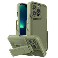 Αντικραδασμική θήκη για iPhone 12 Pro Armor Back Clip Holder Army Green