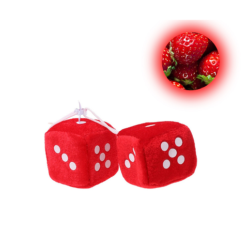 Αρωματικά ζάρια αυτοκινήτου με άρωμα φράουλα κόκκινα