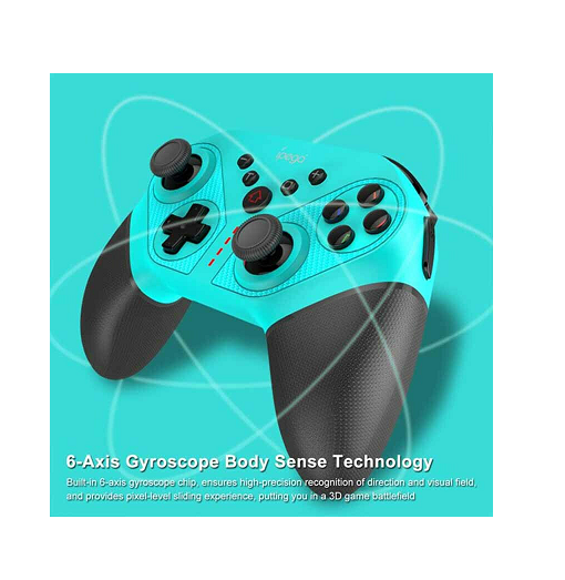 Ασύρματο Gamepad για Android / PC / PS3 / Switch iPega SW038 Cyan - Image 6