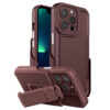 Αντικραδασμική θήκη για iPhone 14 Armor Back Clip Καφέ