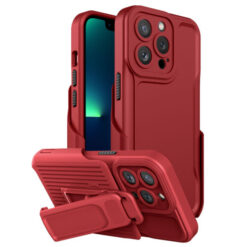 Αντικραδασμική θήκη για iPhone 14 Pro Max Armor Back Clip Κόκκινο