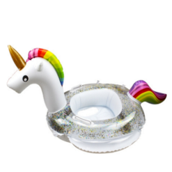 Παιδικό φουσκωτό θαλάσσης unicorn με χερούλια λευκό