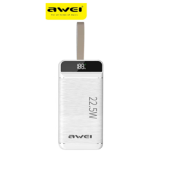 Power bank 30000mAh P140K 22.5W με ψηφιακή οθόνη Awei λευκό