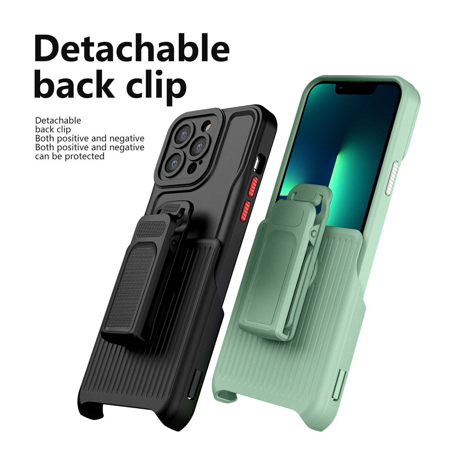 Αντικραδασμική θήκη για iPhone 13 Pro Max Armor Back Clip Καφέ