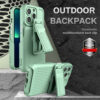 Αντικραδασμική θήκη για iPhone 14 Pro Armor Back Clip Σκούρο Πράσινο