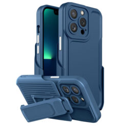 Αντικραδασμική θήκη για iPhone 11 Armor Back Clip Holder Σκούρο Μπλε