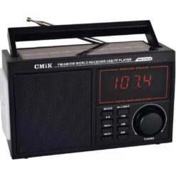 CMiK MK-2101S Ραδιόφωνο Mp3 Bluetooth Ηλιακής Φόρτισης - Μαύρο