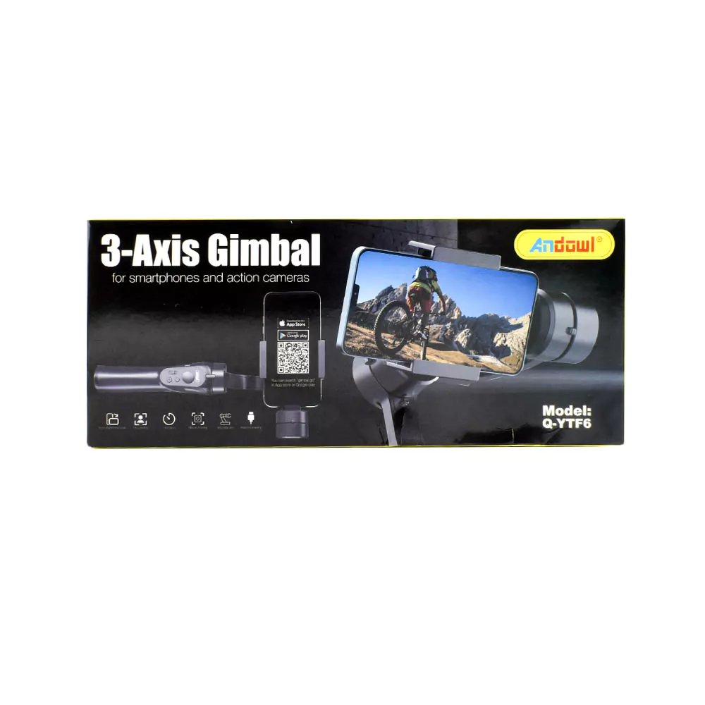 Σταθεροποιητής Smartphone & GoPro Gimbal 3-Axis Andowl Q-YTF6 – Σκούρο Γκρι