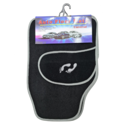 Αντιολισθητικά Υφασμάτινα Πατάκια Αυτοκινήτου Σχέδιο Πατούσες Σετ 4 τεμάχια Γκρι